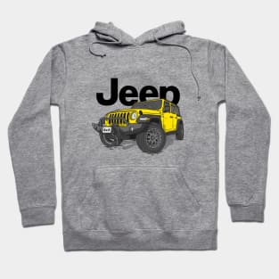 Yellow Jeep Wrangler Rubicon Hoodie